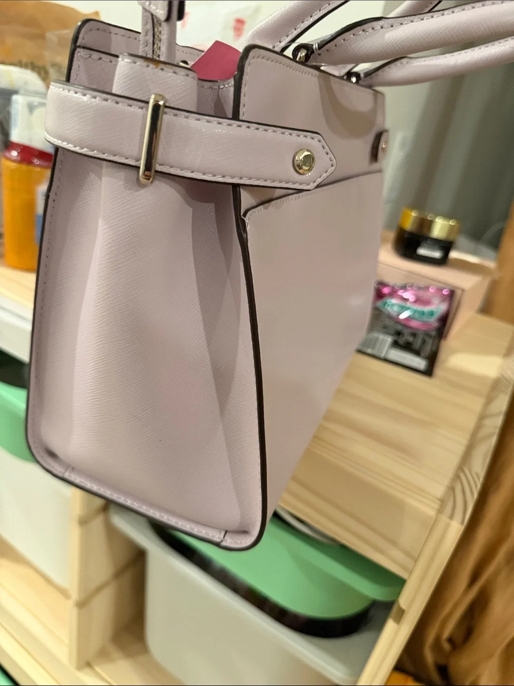 kate spade lilac Staci medium satchel with gold hardware - Picture 7 of 9